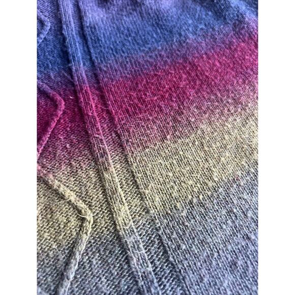 Nostalgia Colorful Shawl Turtle Neck Poncho Size Medium Made In India Rayon - Picture 10 of 10